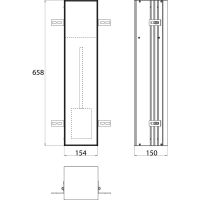 Vorschau: emco asis plus WC-Modul 66cm, Papierentnahme oben, befliesbar