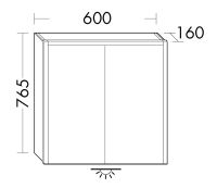 Vorschau: Burgbad Devio Spiegelschrank 60x76cm, LED-Beleuchtung, 2 Spiegeltüren SPWD060