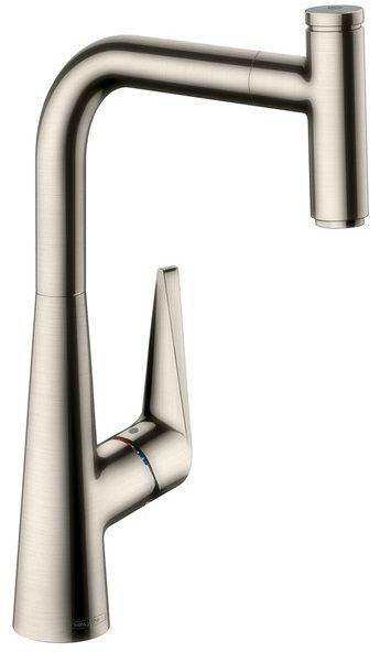 Hansgrohe Talis Select M51 Einhebel-Küchenmischer 300 mit Ausziehauslauf und sBox, edelstahl finish