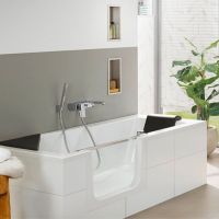 Artweger Twinline Pure Duschbadewanne mit Wannentür 170x75cm, weiß