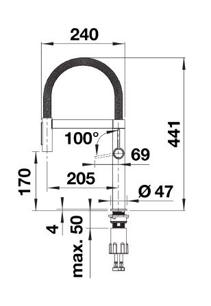 Blanco Culina-S II Mini Küchenarmatur, satin platinum