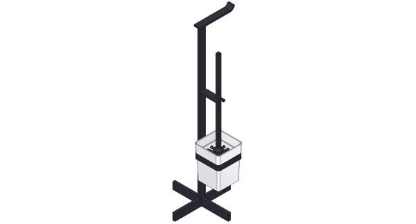 Giese Solid WC-Ständer satiniert, schwarz 31788-14