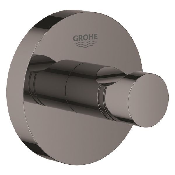 Grohe Essentials Bademantelhaken, hard graphite glänzend