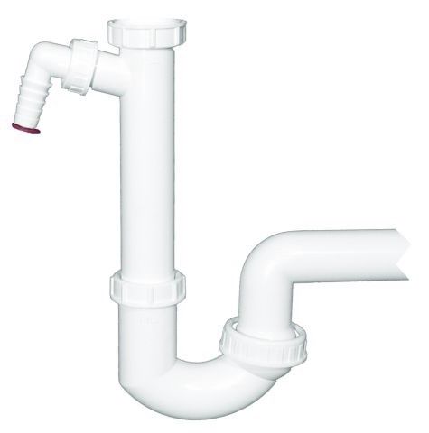 HL Siphon DN40x6/4" mit Kugelgelenk und Waschgeräte-Anschluss HL100/40