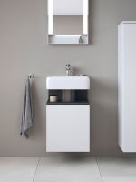 Vorschau: Duravit Qatego Waschtischunterschrank 44x35cm mit offenem Fach, weiß supermatt Antifingerprint QA4076