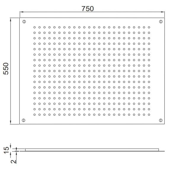 Steinberg Serie 390 Relax Rain Regenpaneel 550x750mm, für Deckeneinbau 3906712S 1