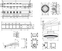 Vorschau: Hansgrohe RainSelect/Rainfinity Duschsystem Unterputz, schwarz matt