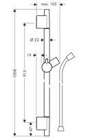 Vorschau: Hansgrohe Raindance Unica'S Puro Brausestange 90cm