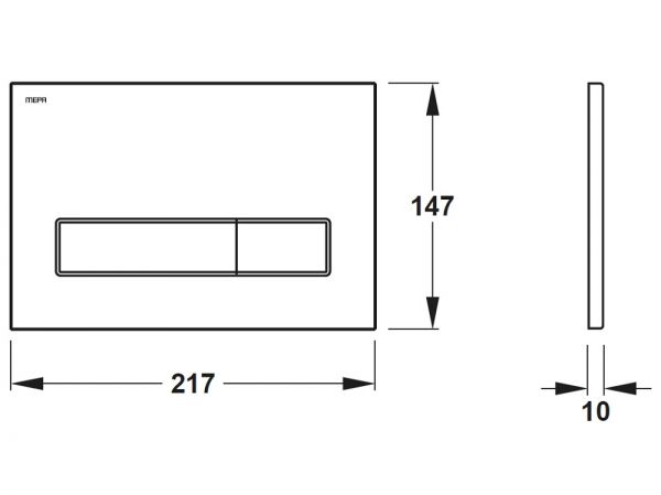 MEPA nextVIT WC-Montageelement SET, BH 120cm, inkl. Schallschutzset und WC-Betätigungsplatte