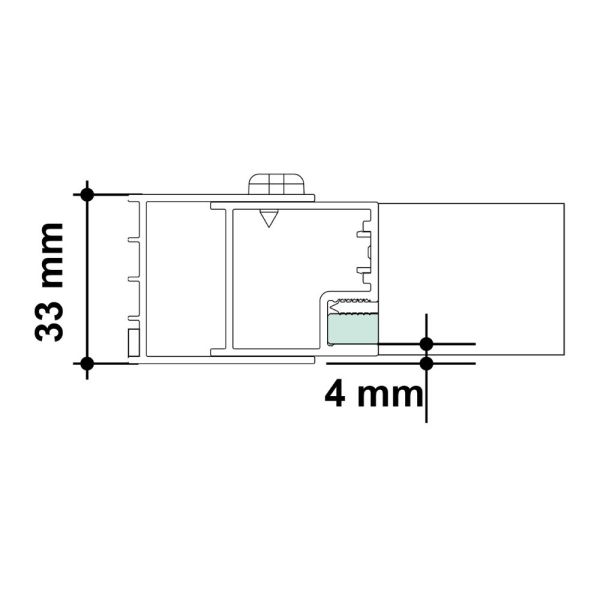Provex Toga TN Nischenschiebetür mit Festfeld