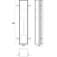 Vorschau: emco asis plus WC-Modul 80cm, Papierentnahme oben, befliesbar