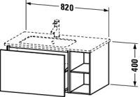 Vorschau: Duravit L-Cube Waschtischunterschrank 82x48cm 1 Schublade und 2 Fächer rechts f. ME by Starck 234583