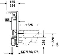 Vorschau: Duravit DuraSystem Installationselement Trockenbau für WC Standard, 50x84cm