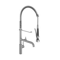 KWC BISTRO E Küchenarmatur mit Geschirrbrause, edelstahl