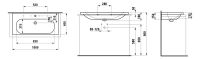 Vorschau: Laufen Lua Aufsatzwaschtisch wandmontiert, Unterseite geschliffen 100x46cm, weiß H8160890001041