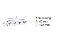 Vorschau: Smedbo Home Viererhakenleiste, chrom HK359