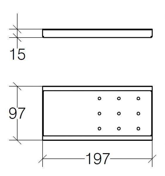 lineabeta SKUARA Schwammschale verwendbar mit Halter Minimum 20cm, edelstahl poliert