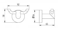 Vorschau: Avenarius Serie 200 Haken 2-fach mit Konsole, chrom