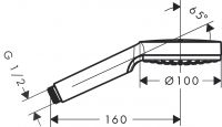 Vorschau: Hansgrohe Crometta 1jet Handbrause, weiß/chrom