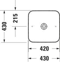 Vorschau: Duravit Cape Cod Aufsatzbecken 43x43 weiss matt 23404332001