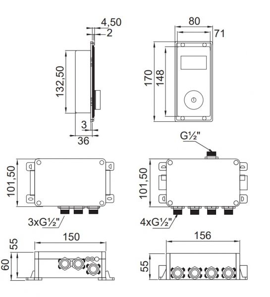 Steinberg Serie 390 iFlow - Vollelektronische Armatur mit Digitalanzeige, für 4 Verbraucher 904645S