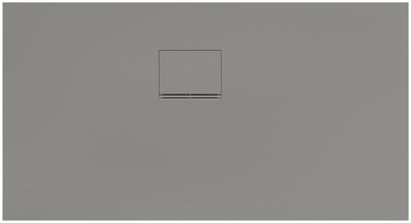 Villeroy&Boch Squaro Infinity Quaryl®-Duschwanne 130x70cm, Eckeinbau links gegen Wand, grey UDQ1370SQI2LV-3S