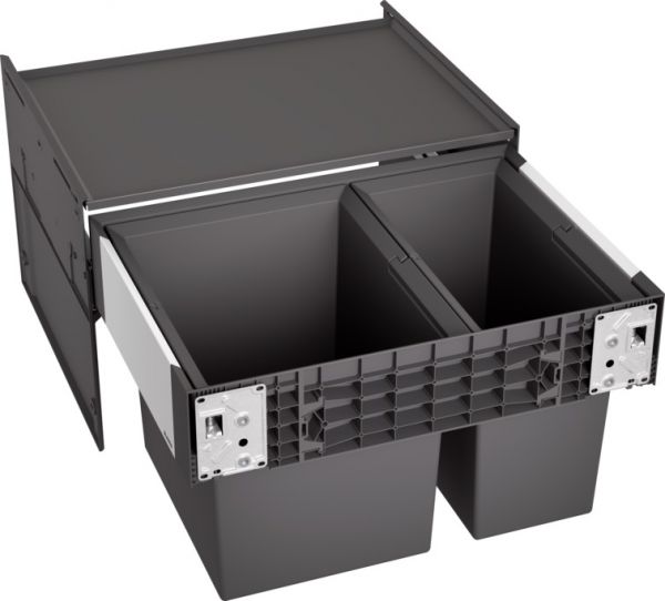 Blanco Subline 500-U Silgranit-Spüle mit Linus-S Küchenarmatur & Abfallsystem, vulkangrau 527353+526958+526203