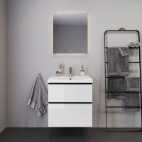 Vorschau: Duravit D-Neo Waschtisch rechteckig 65x48cm, mit Überlauf, mit Wondergliss, weiß 23676500001Duravit D-Neo Waschtisch rechteckig 65x48cm, mit Überlauf, mit WonderGliss, weiß