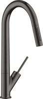 Vorschau: Axor Starck Einhebel-Küchenmischer mit Ausziehbrause brushed black chrome 10821340
