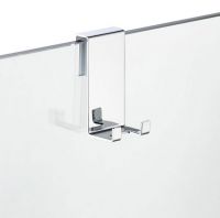 Vorschau: Avenarius Universal Halter für Duschabtrennung mit 2 Haken für 6,8,10mm Glasstärke, chrom