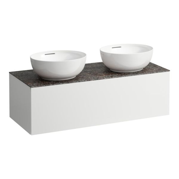 Laufen IL BAGNO ALESSI ONE Schubladenelement 1200, Ausschnitt links & rechts, weiß, H4323140972601