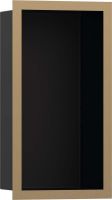 Vorschau: Hansgrohe XtraStoris Individual Wandnische schwarz matt mit Designrahmen 300/150/100, brushed bronze