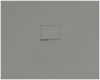 Vorschau: Villeroy&Boch Squaro Infinity Quaryl®-Duschwanne, lange Seite geschnitten an der Wand, 100x80cm, grey, UDQ1080SQI2BV-3S