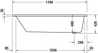 Vorschau: Duravit No.1 Rechteck-Badewanne 170x75cm, weiß