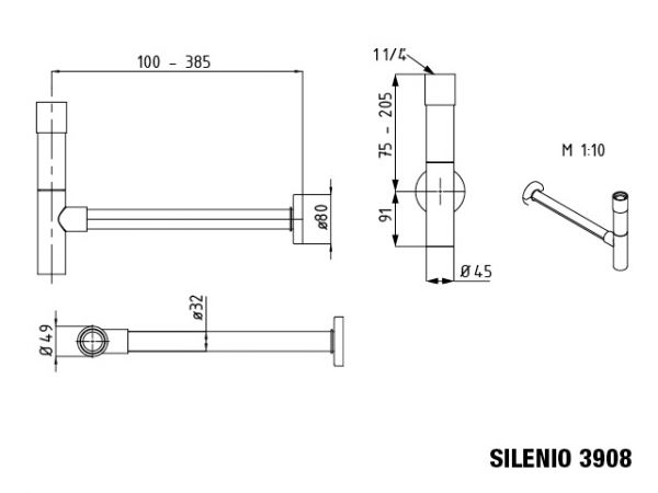 Kaldewei Designsiphon, chrom Modell 3908