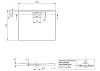 Vorschau: Villeroy&Boch Architectura MetalRim Duschwanne, 100x80cm UDA1080ARA248V-1S