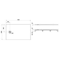 Vorschau: Laufen Solutions 2.0 Marbond Duschwanne 160x100x3,2cm, rechteckig