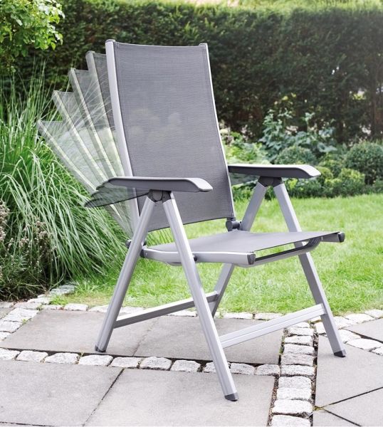 KETTLER BASIC PLUS Multipositionssessel, silber anthrazit 0301201- 0000