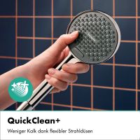 Vorschau: hansgrohe Activera Select S Handbrause 95 2 Strahlarten EcoSmart+ mit Booster, chrom