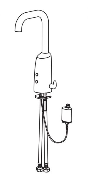 Hansa Hansaelectra Waschtisch-Elektronik-Batterie, Batteriebetrieb, chrom