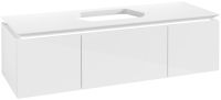 Villeroy&Boch Legato Waschtischunterschrank 140x50cm für Aufsatzwaschtisch, 3 Auszüge, white, B75900DH