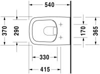 Vorschau: Duravit DuraStyle Wand-WC 54x37cm, rimless, weiß 25380900001