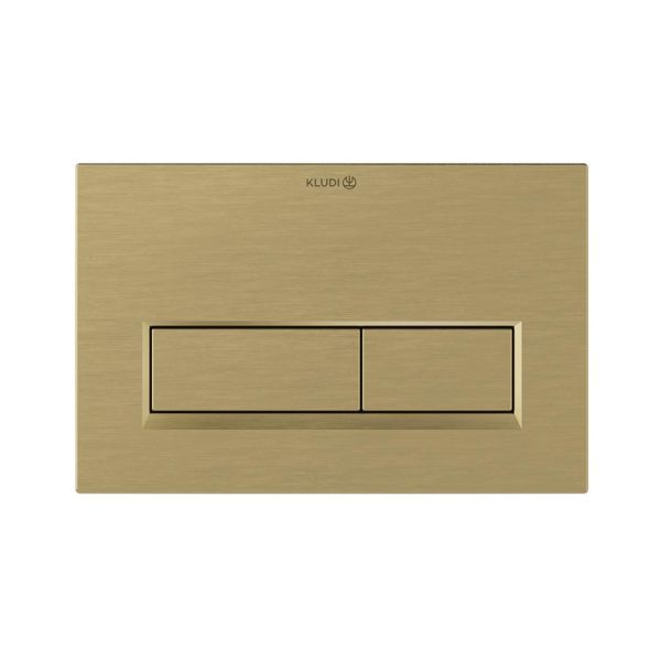 Kludi UNIFIX Betätigungsplatte eckig für 2-Mengen-Spülung, brushed gold 32PP01N0