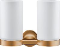 Duravit Starck T Zahnputzbecher doppelt, wandhängend, bronze gebürstet 0099480400