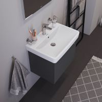 Vorschau: Duravit No.1 Waschtisch rechteckig 65x46cm, mit Hahnloch, mit Überlauf, weiß 2375650000