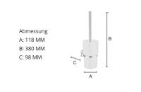Vorschau: Smedbo House WC-Bürste mit Porzellanbehälter zur Wandmontage, chrom