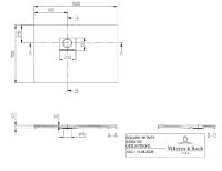 Vorschau: Villeroy&Boch Squaro Infinity Quaryl®-Duschwanne, Eckeinbau links gegen Wand, 100x70cm UDQ1070SQI2LV-1S