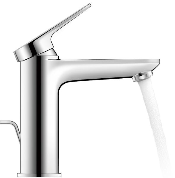 Duravit Wave Einhebel-Waschtischarmatur M mit Zugstangen-Ablaufgarnitur, chrom wassersparend WA1022001010