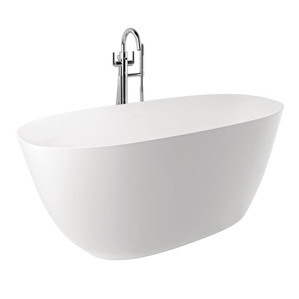 Kludi Resa O Oval freistehende Badewanne 160x70cm, weiß matt 51BF0353