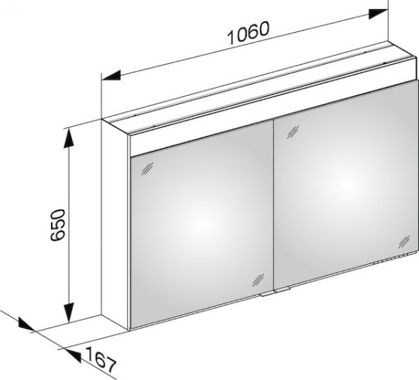 Keuco Edition 400 Spiegelschrank DALI-steuerbar für Wandvorbau, 106x65cm